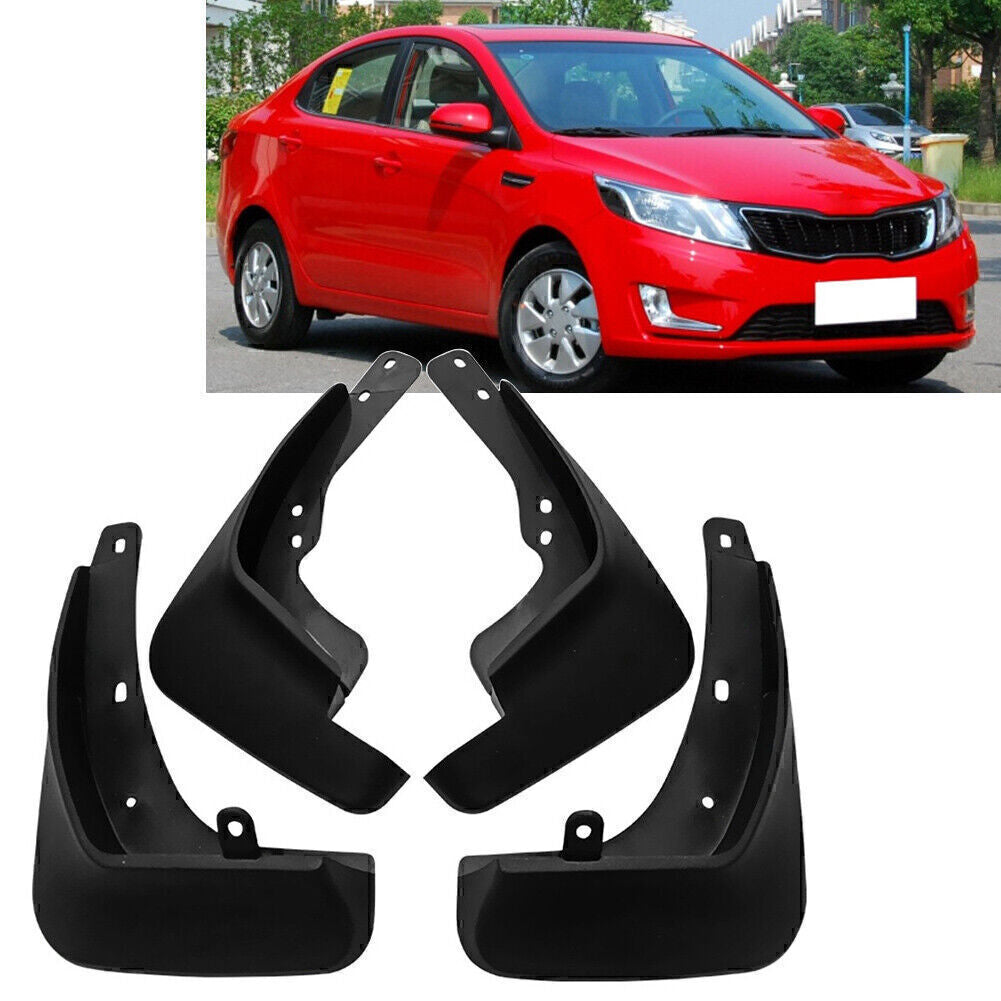 4x Front & Rear Deluxe Molded Splash Guard Fit 2012-2017 for KIA RIO UB SEDAN Q