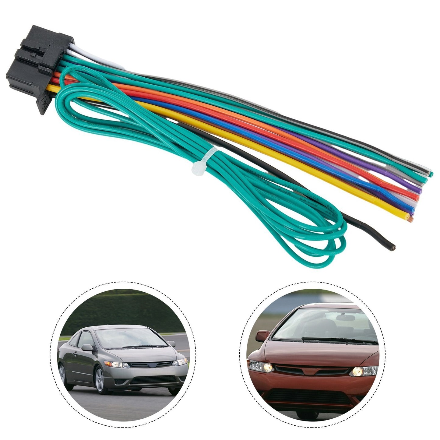 Easy-to-install wire harness suitable for Pioneer DEH P4600MP, DEH P3600, etc.