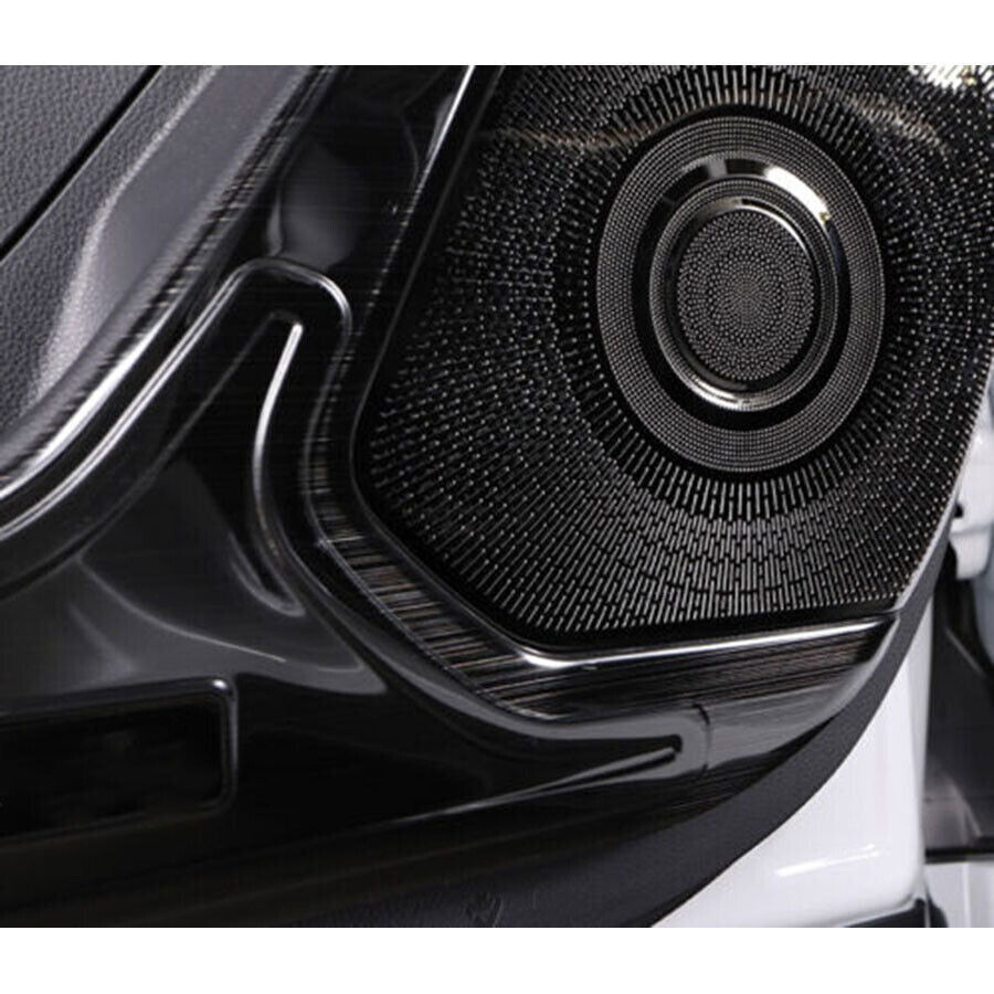 Black Titanium Inner Door Speaker Frame Cover Trim For Toyot@a Highlander 20-23 n