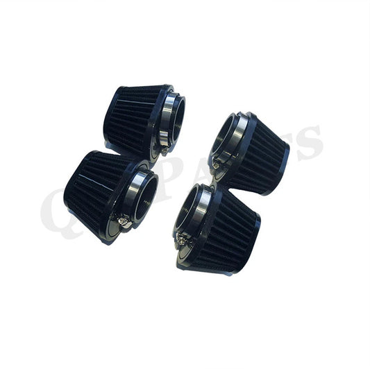 4x Black Performance Oval Pod Air Filters 54/55mm for Honda CB 650 750 900 100Jt Q