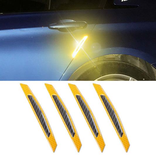 3D Yellow Reflective Car Side Door Edge Scratch Protection Decal