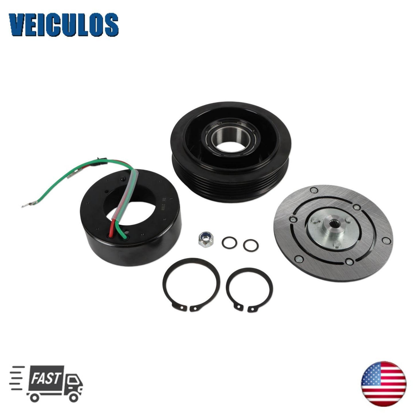 A/C AC Compressor Clutch For 2007-2008 for Honda Fit Base/DX Hatchback 1.5L 1809