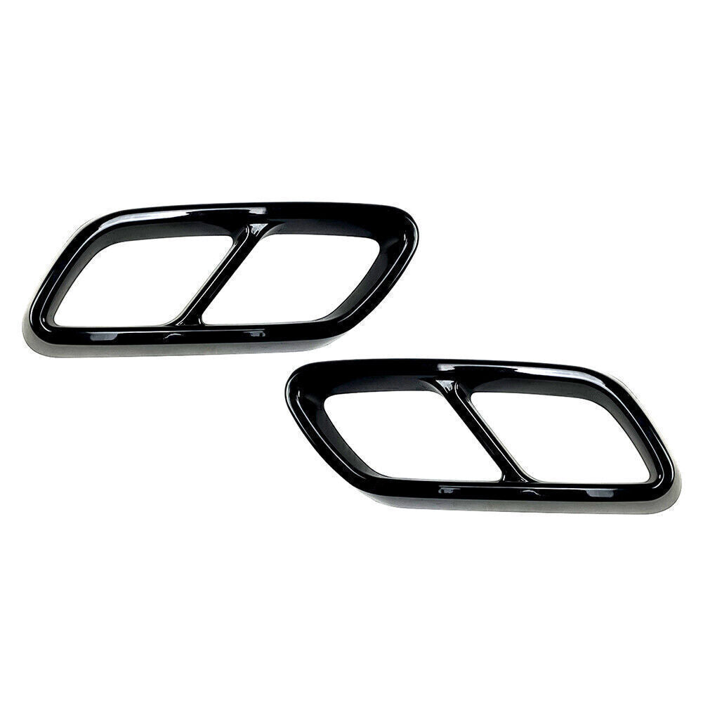 Rear Exhaust Muffler Tail Pipe Cover Trim for Mercedes-Benz C-Class W20 Black