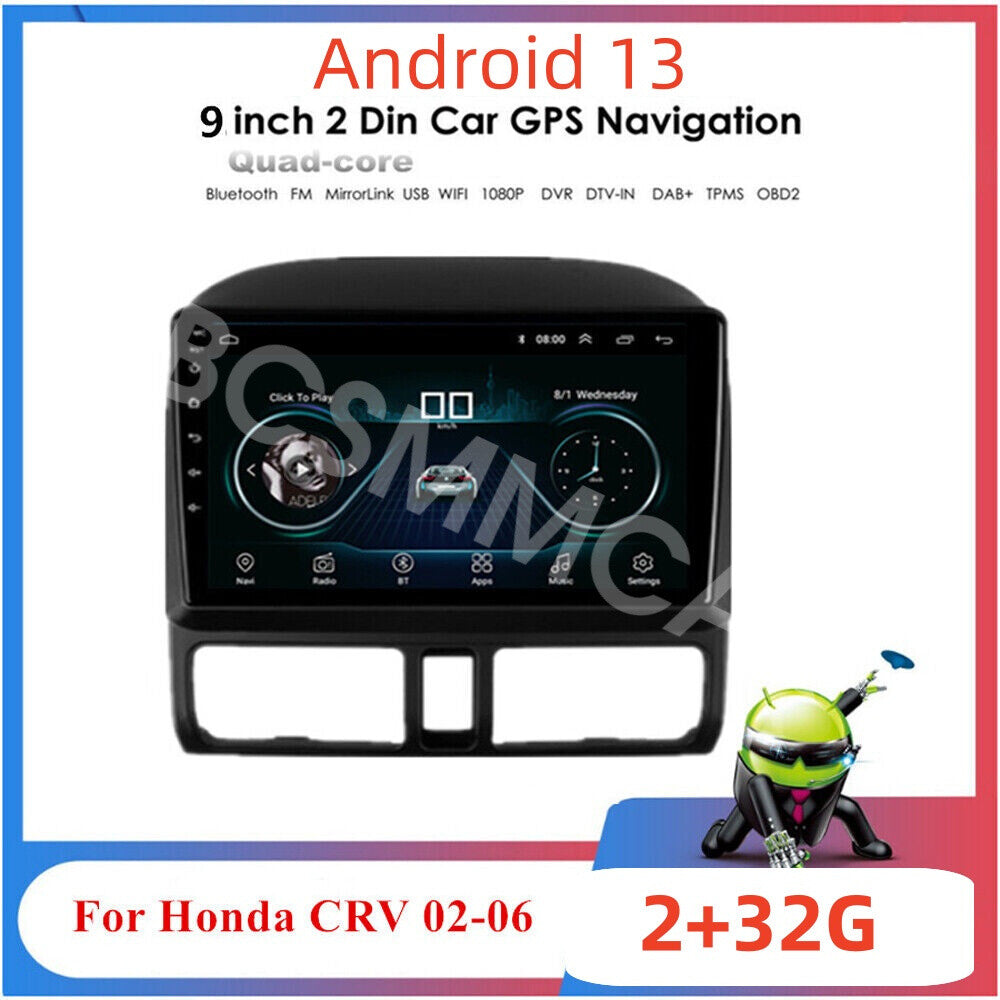 Car Stereo Radio Player Android Touch Screen GPS FM Fit for Honda CRV 2002-2006