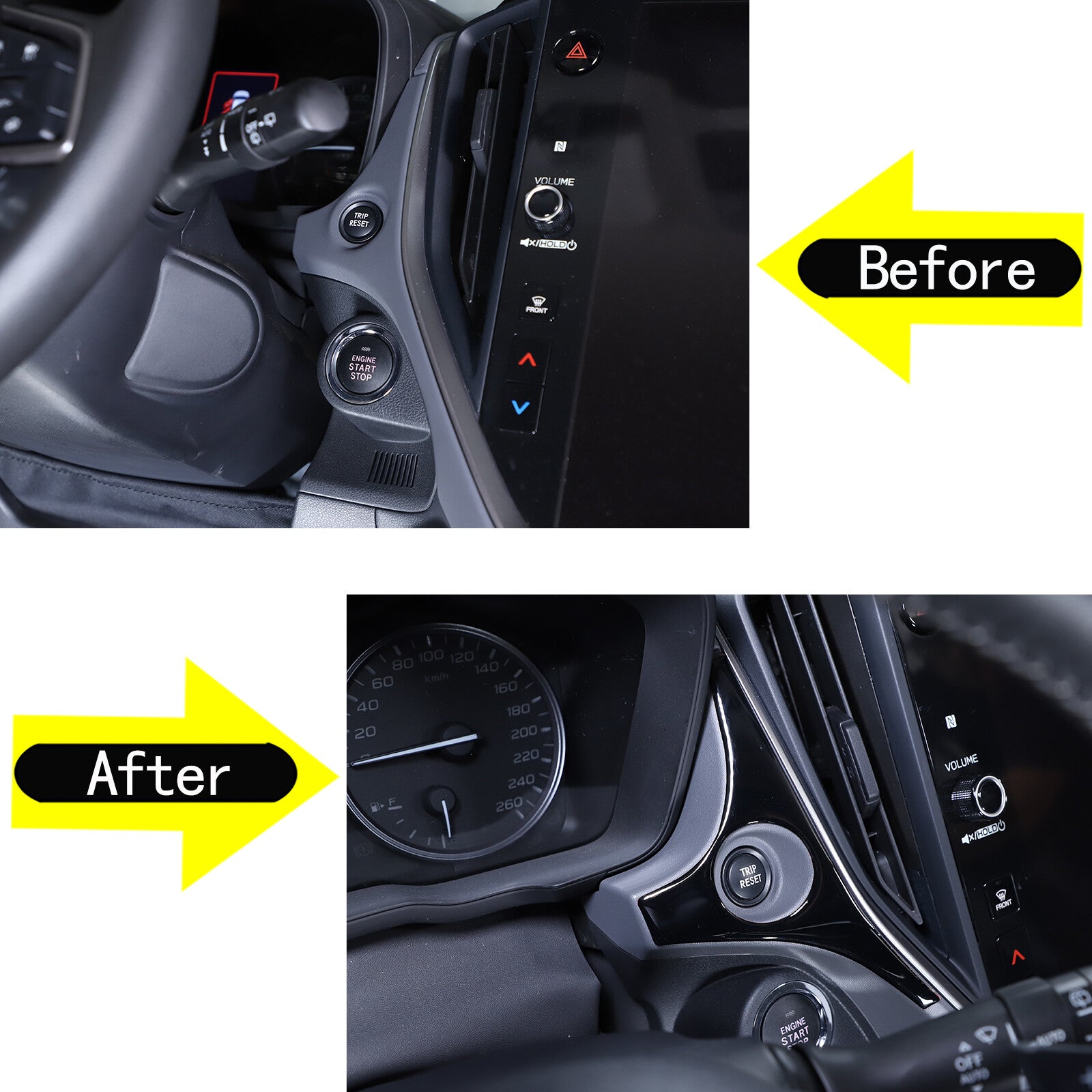 Glossy Black Mileage Panel Decorative Sticker for Subaru WRX STI 2022-2023 n