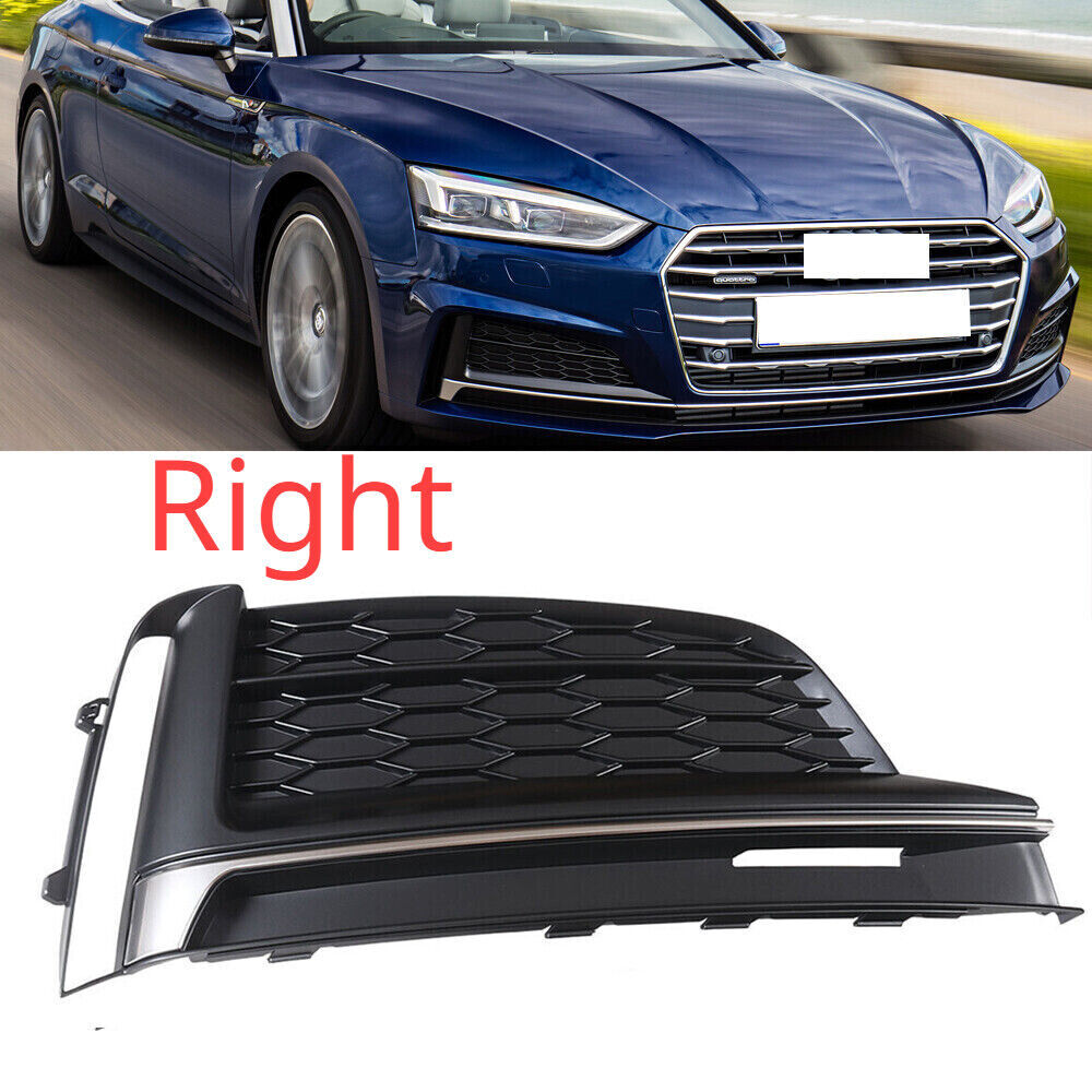 Right Front Bumper Fog Light Cover Grille Trim for Audi for A5 S5 S-line 2018-2019 Q