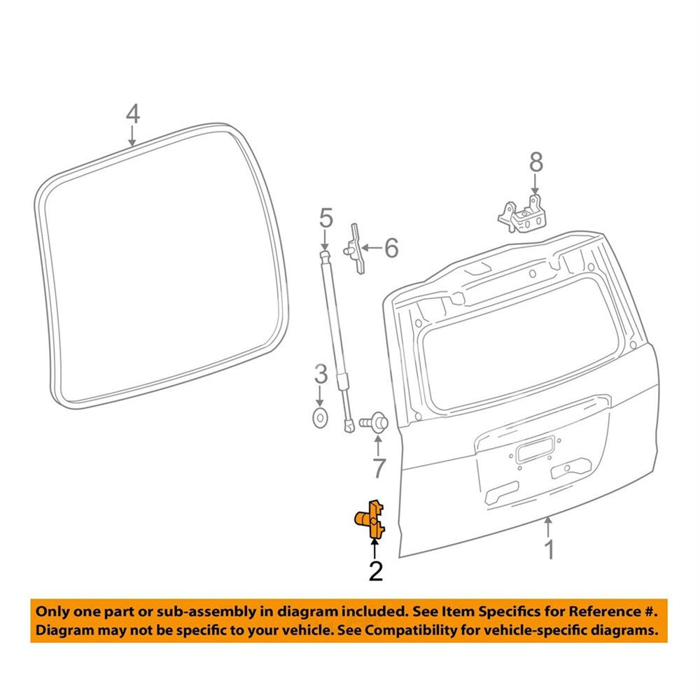 Fit For 2015-2025 for Chevrolet Suburban Car Lower Tailgate Rubber Bumper 84655838 Q