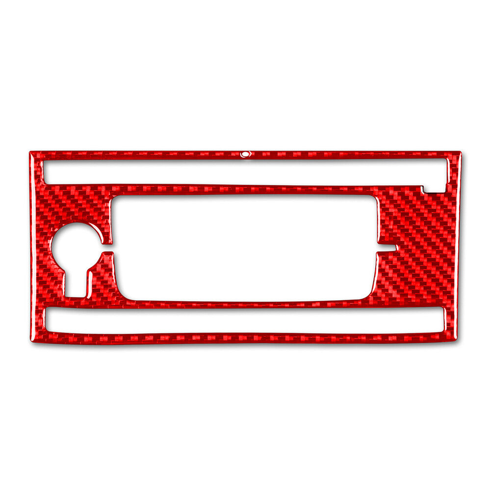 Red Carbon Fiber Console Volume Switch Button Panel Cover Trim for Honda Accord
