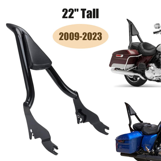 The removable rear passenger for seat bar backrest fits the for Harley Touring 22-inch high. n