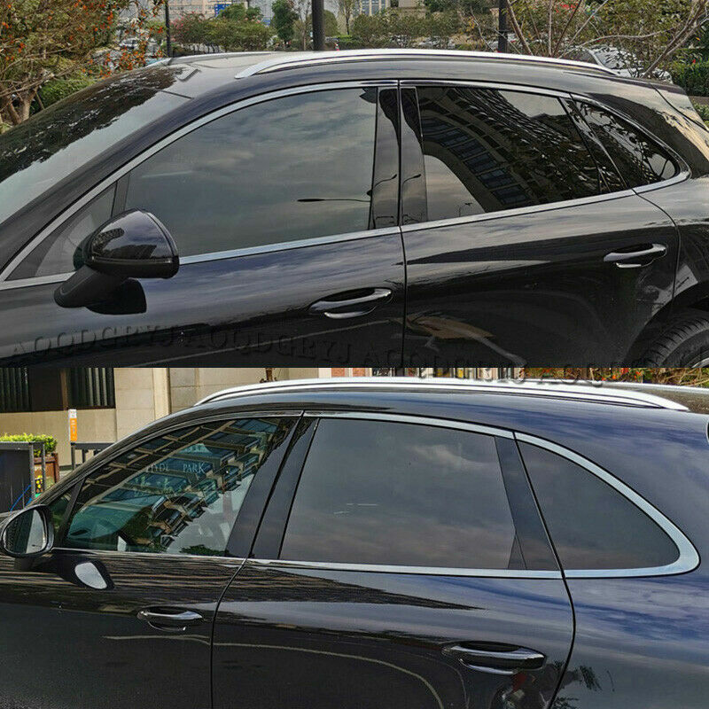 for Porsche Macan 2014-2019 Glossy Black Window Moulding Pillar Sill Trim Cover
