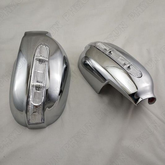 For 1993-1997 for Toyota for Corolla Side Mirror Cover Housing Trims with LED Light 2Pcs