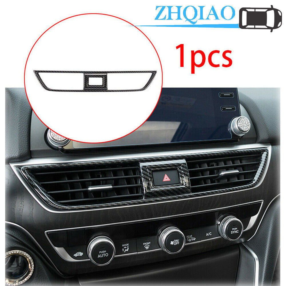 Carbon Fiber ABS Center Dashboard Air Vent Cover Trim for Honda Accord 2018-2020