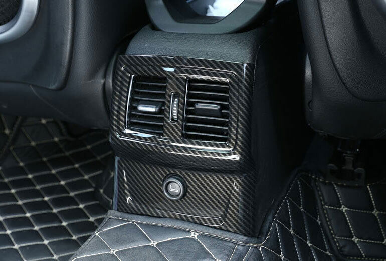 for BMW X1 F48 2016-19 ABS Carbon Fiber Rear Air Outlet Anti-Kick Panel Trim 1P
