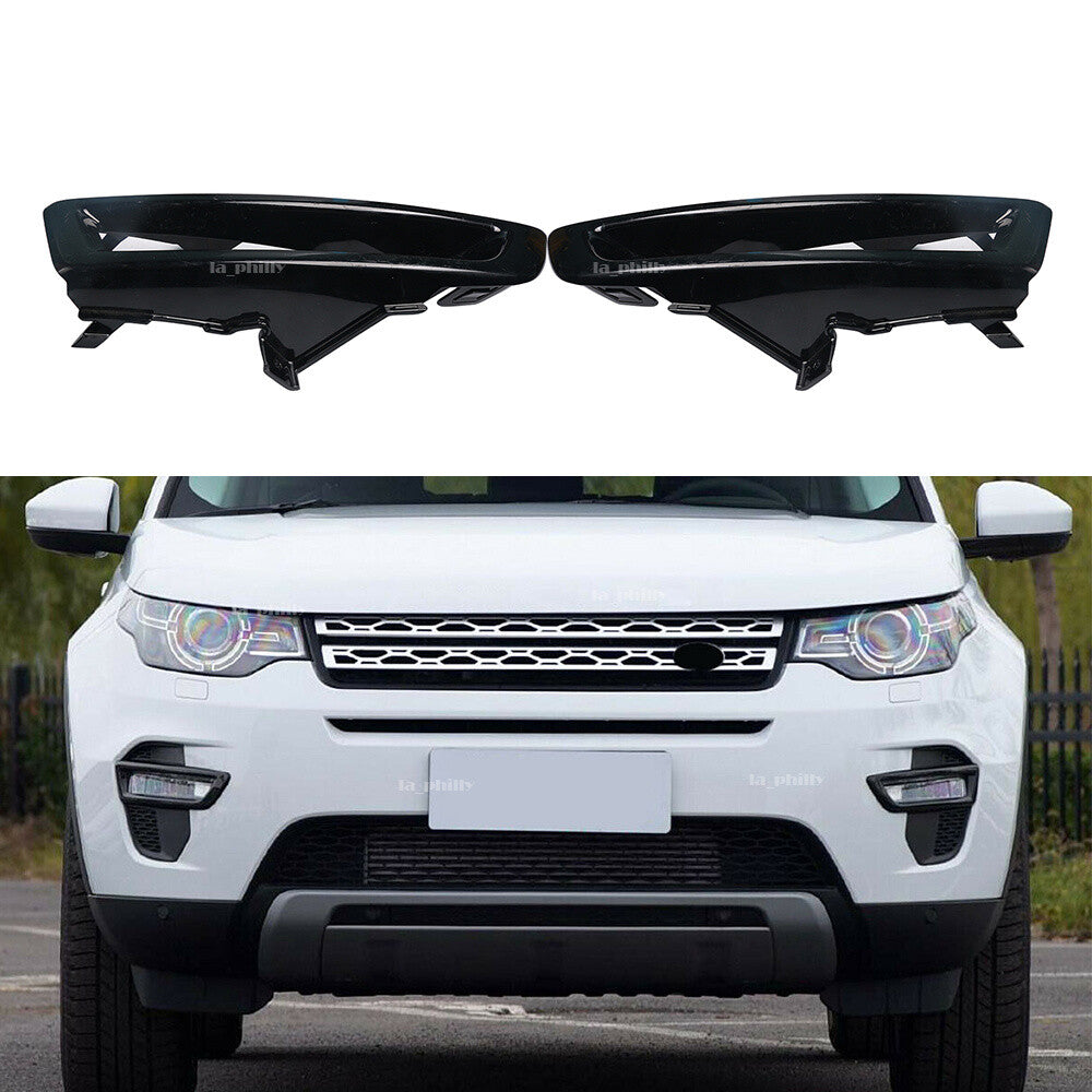 Pair Front Left+Right Bumper Fog Lamp Bezel for Land Rover Discovery Sport 15-18