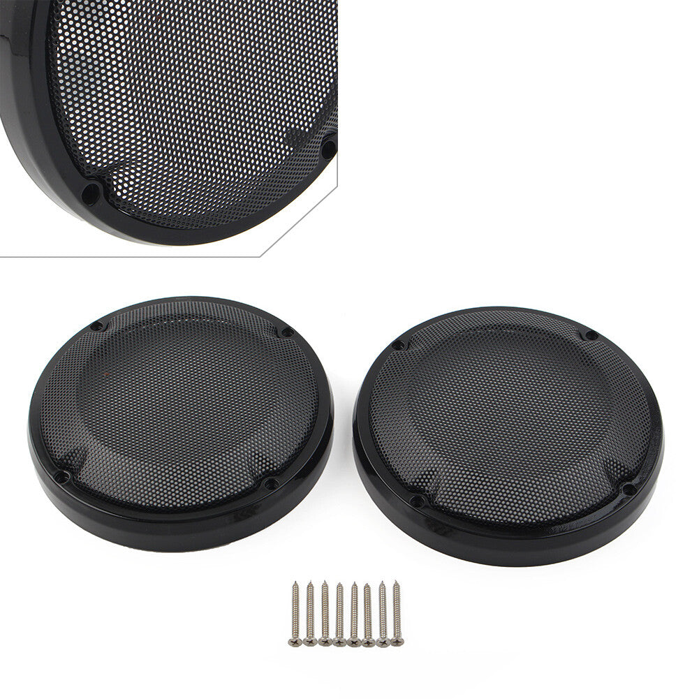 for Harley Touring Electra Glibe Black Saddlebag Lid Speaker Grill Mesh Cover