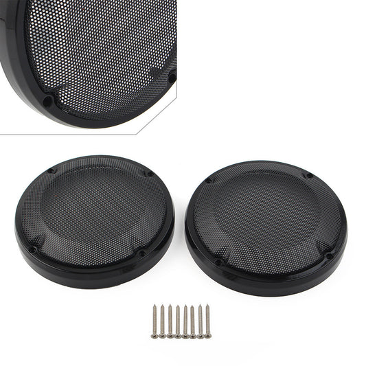 for Harley Touring Electra Glibe Black Saddlebag Lid Speaker Grill Mesh Cover