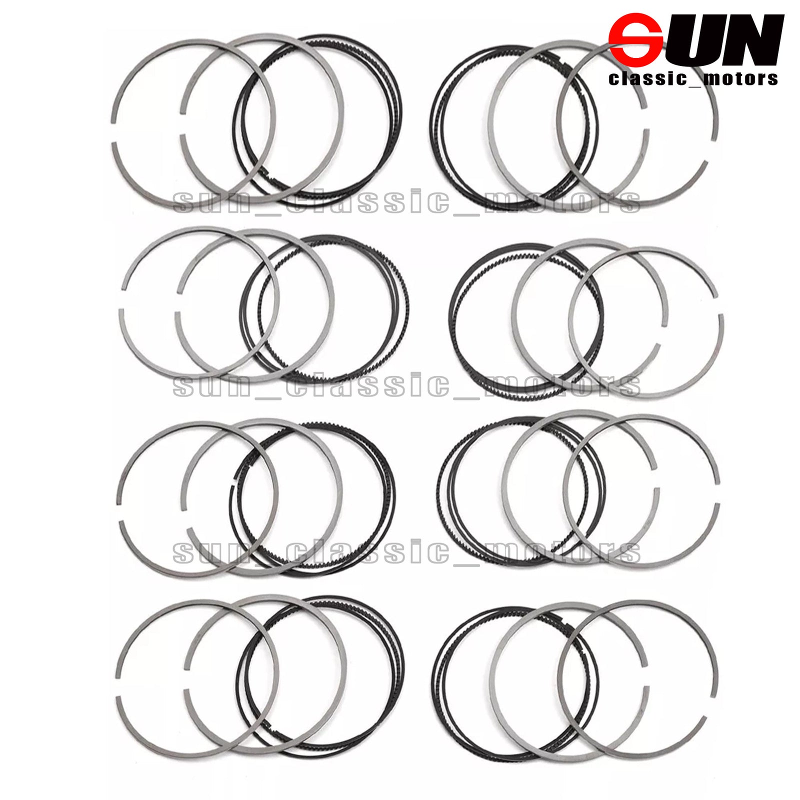 STD 8x Piston Ring Kit for GL500, E500, ML550, W166, M278 4.6T, 4.7T