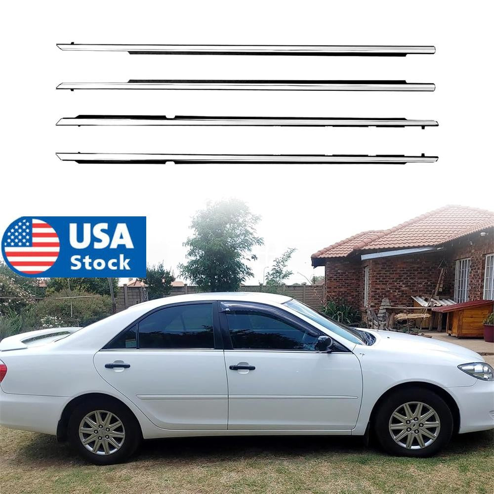 Chrome Front Rear Door Belt Moulding SET 7571033080 for Toyota for Camry 2002-2006