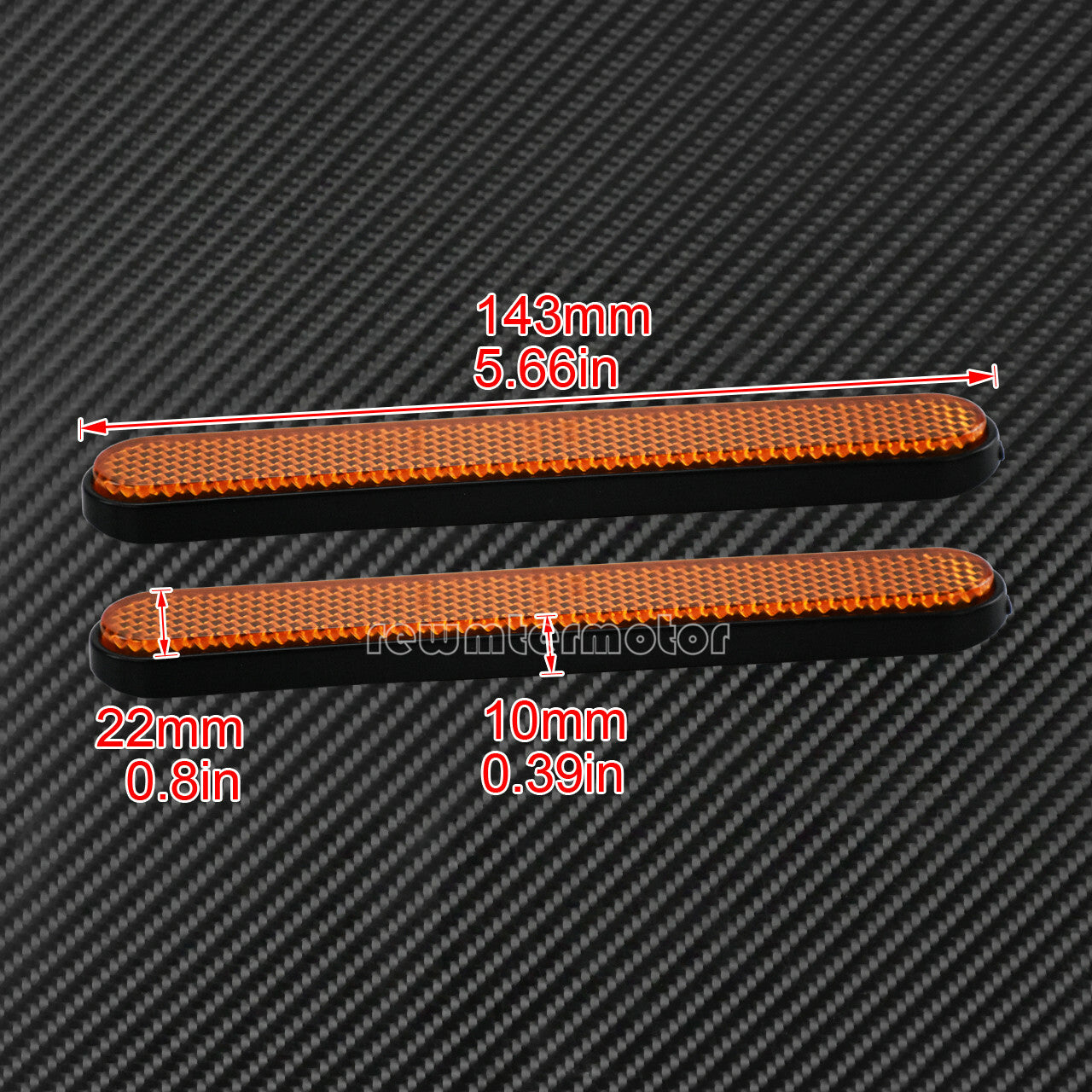 Front Rear Amber Reflector Sticker Saddlebag Latch Fork Fit for Harley Low Riders Q