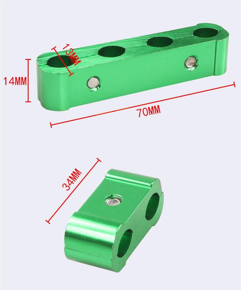 3Pcs Aluminum Engine Spark Plug Wire Separator Divider Organizer Clamp Kit Green Q