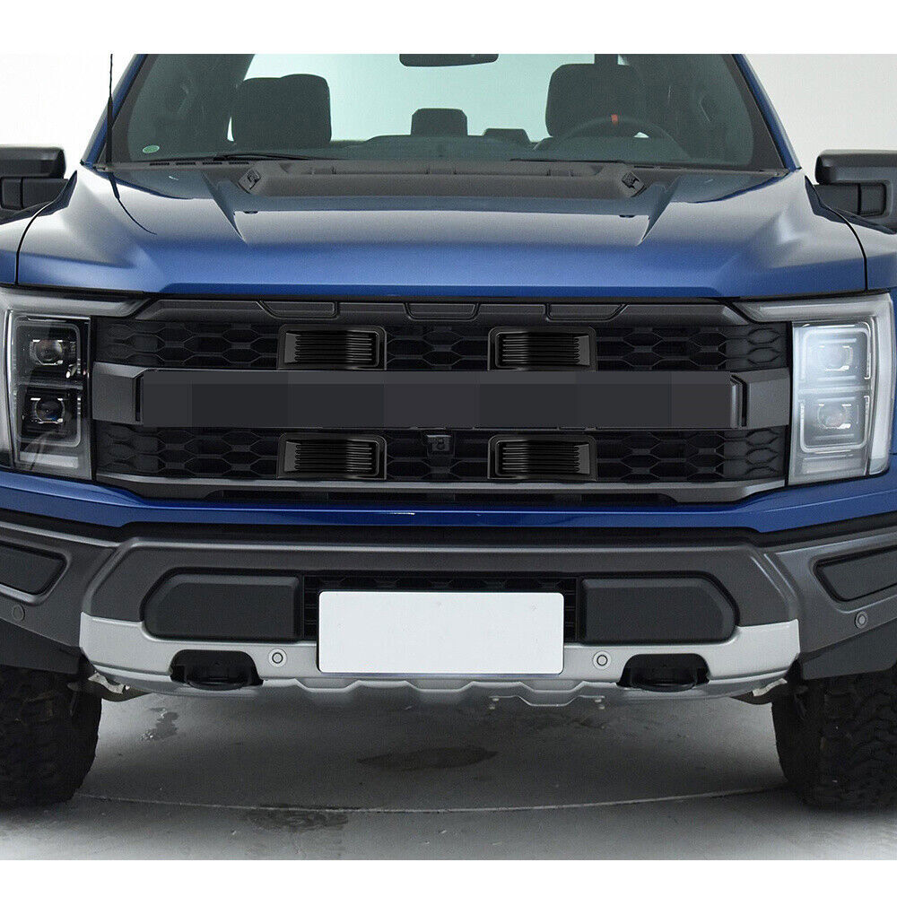 ABS Black Front Center Grille Grill Insert Trim Accessories For F150 2021+ n