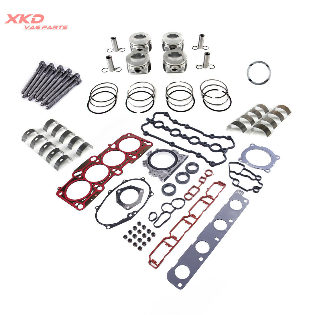 2.0T Engine Full Gasket Piston Overhaul Rebuilding Kit for VW for Golf for AUDI for A4 BPY Q
