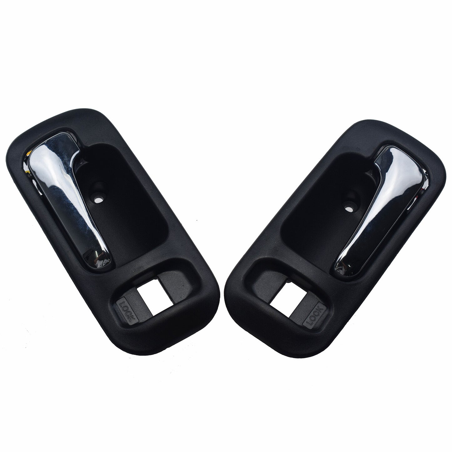 2-Piece Chrome Black Interior Door Handle, Front Left Handle, for 1997-2001 CRV Odyssey n