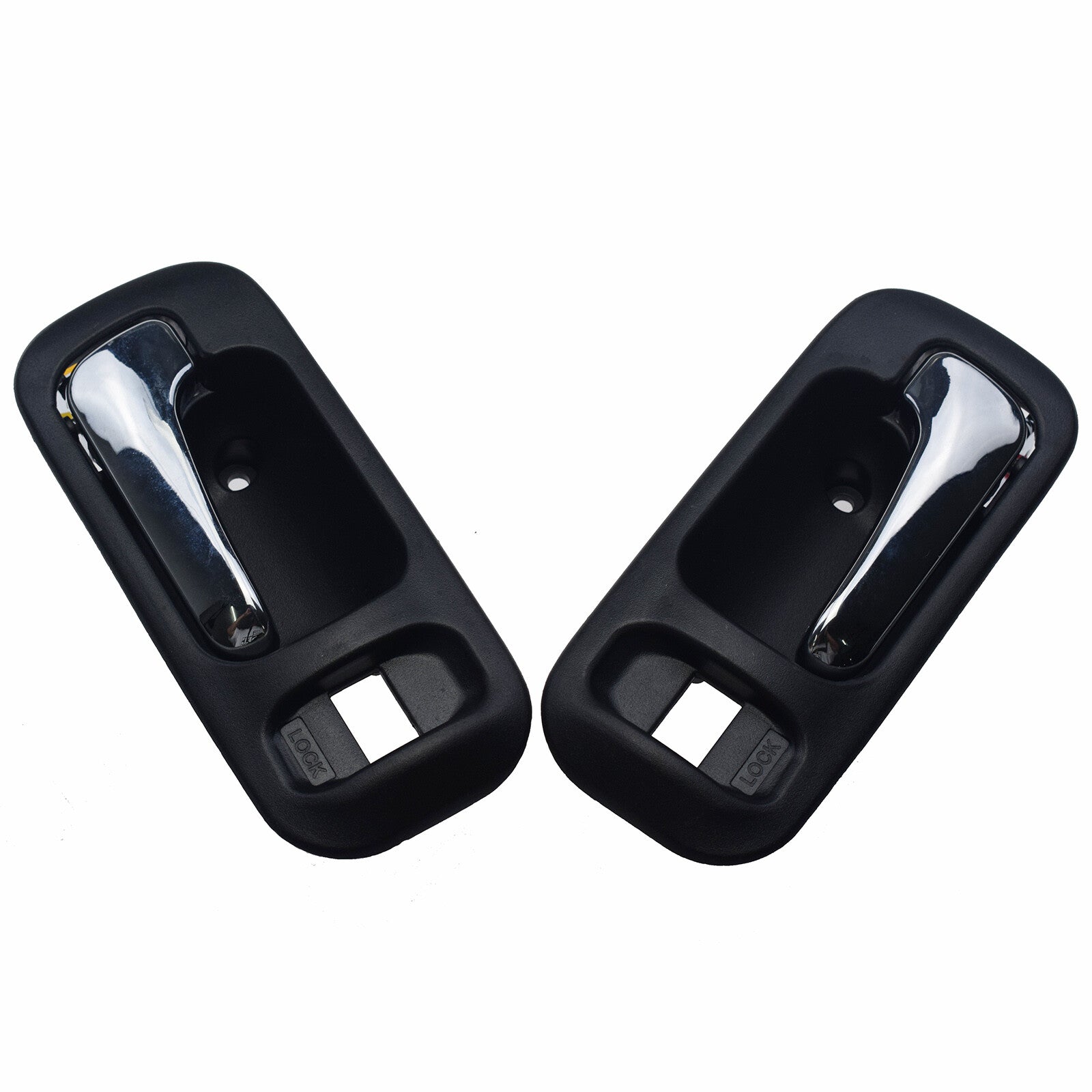 2-Piece Chrome Black Interior Door Handle, Front Left Handle, for 1997-2001 CRV Odyssey n