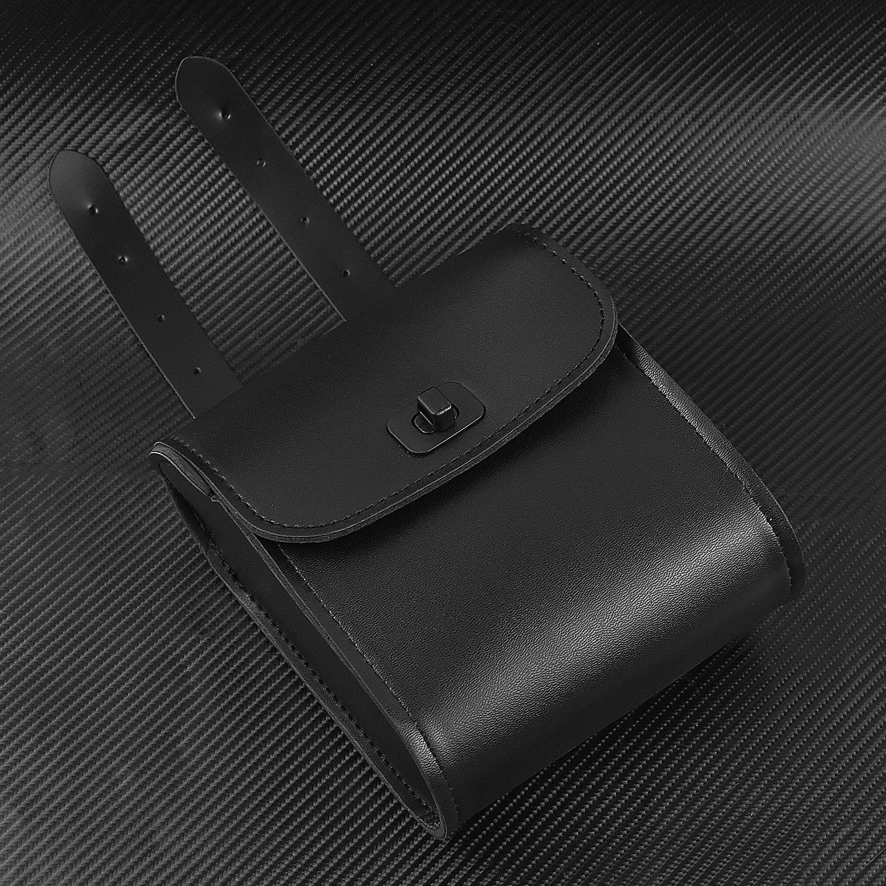 Universal Motorcycle Front Handlebar Tool Bag Luggage Pouch Saddle Bag Black Q