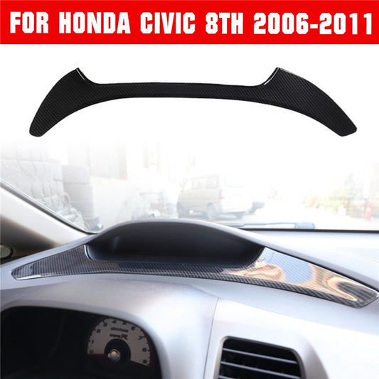 ABS Carbon Fiber Style Dash HUD Speedometer Cover Trim For 2006-2011 for Honda for Civic Q