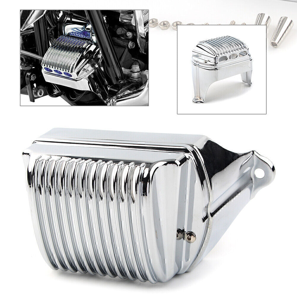 for Harley Bagger 1997 - 2011 FLH Front Voltage Regulator Cover Accent Chrome Q