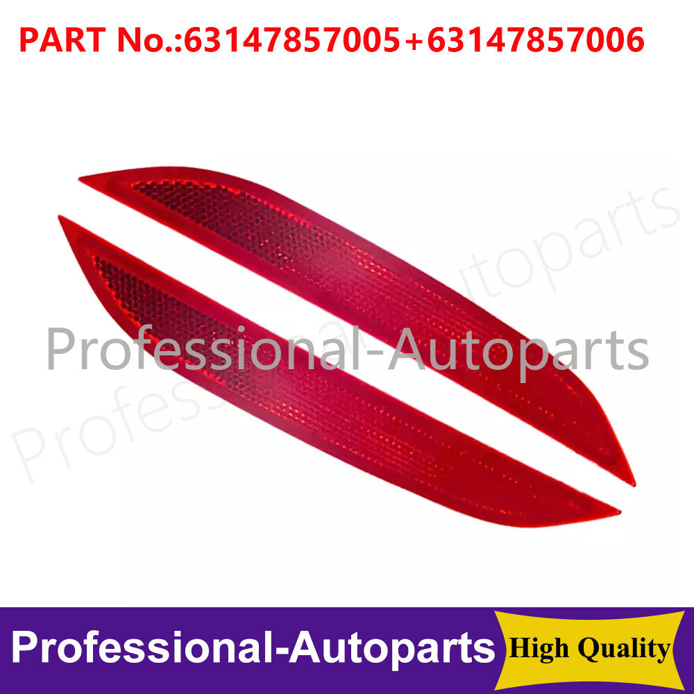 2-piece rear bumper reflector in red for 2018-2023 M5 F90 driver and passenger side