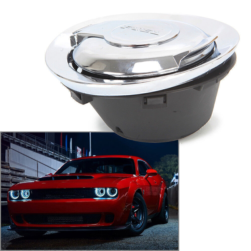 Auto Fuel Gas Door Lid Vapor Edition Chrome for 2008-2019 for Dodge for Challenger Q