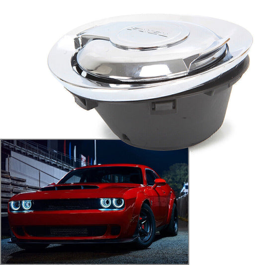 Auto Fuel Gas Door Lid Vapor Edition Chrome for 2008-2019 for Dodge for Challenger Q