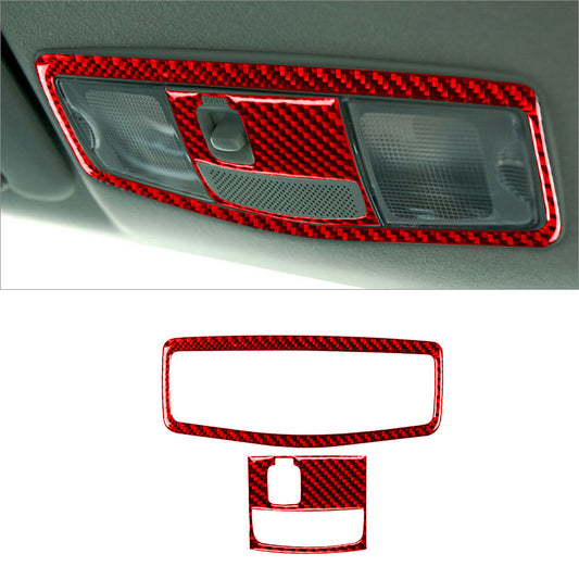 Carbon Fiber Overhead Light Cover Trim Fit for Mitsubishi Lancer 2008-15
