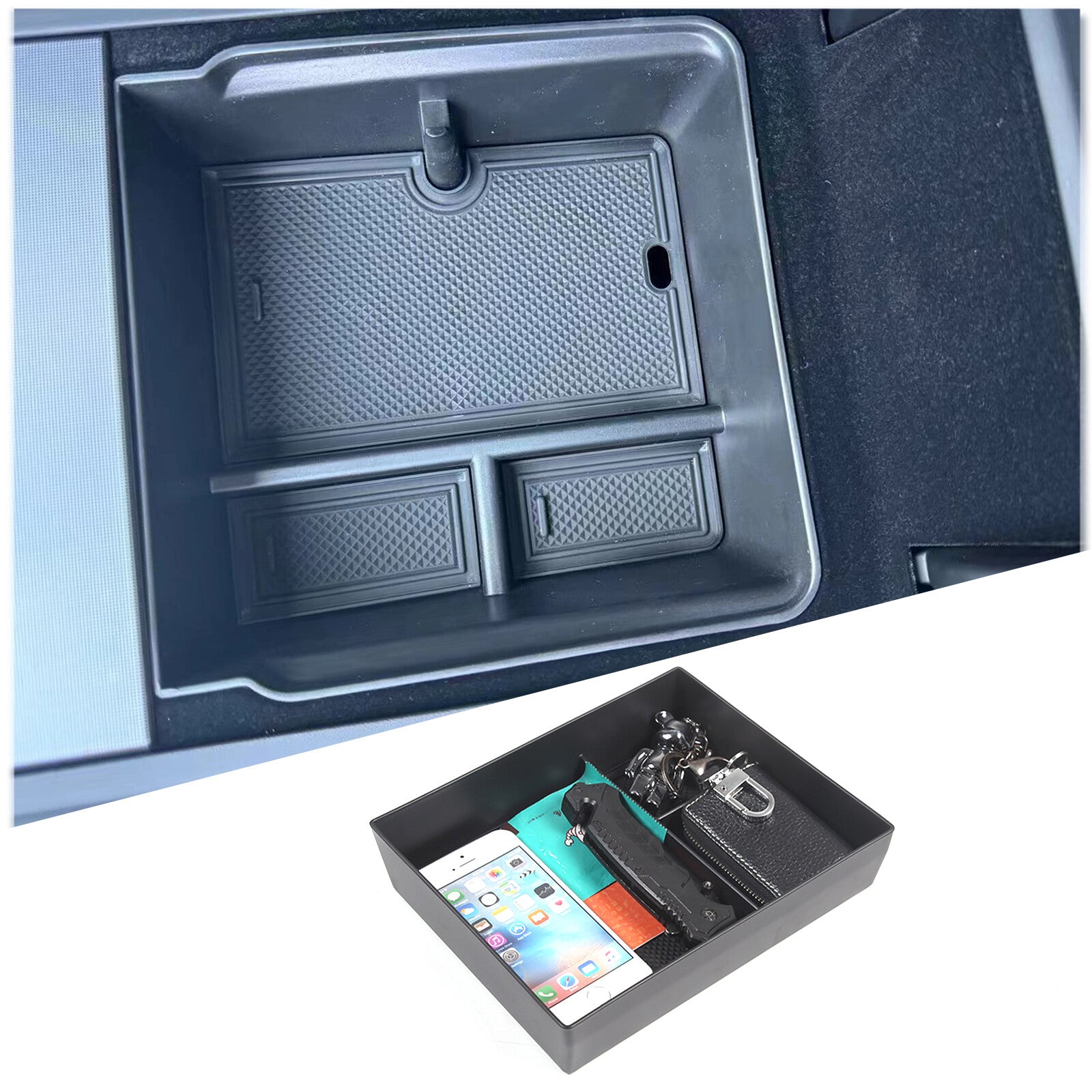Center console storage box for Model 3 2023 - 24 Highland- n