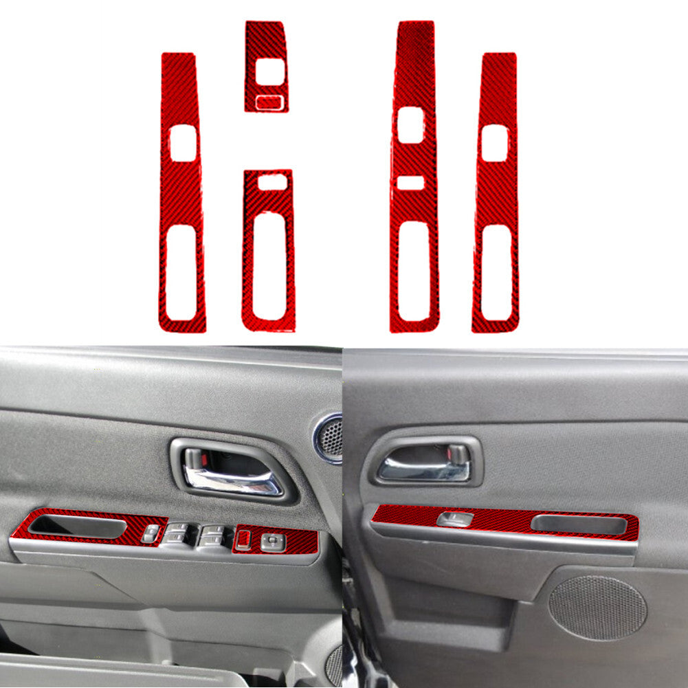 24X Red Carbon Fiber 2DR Dash Cover Trim Kit For Colorado 2004-12/ for Canyon 2005-12
