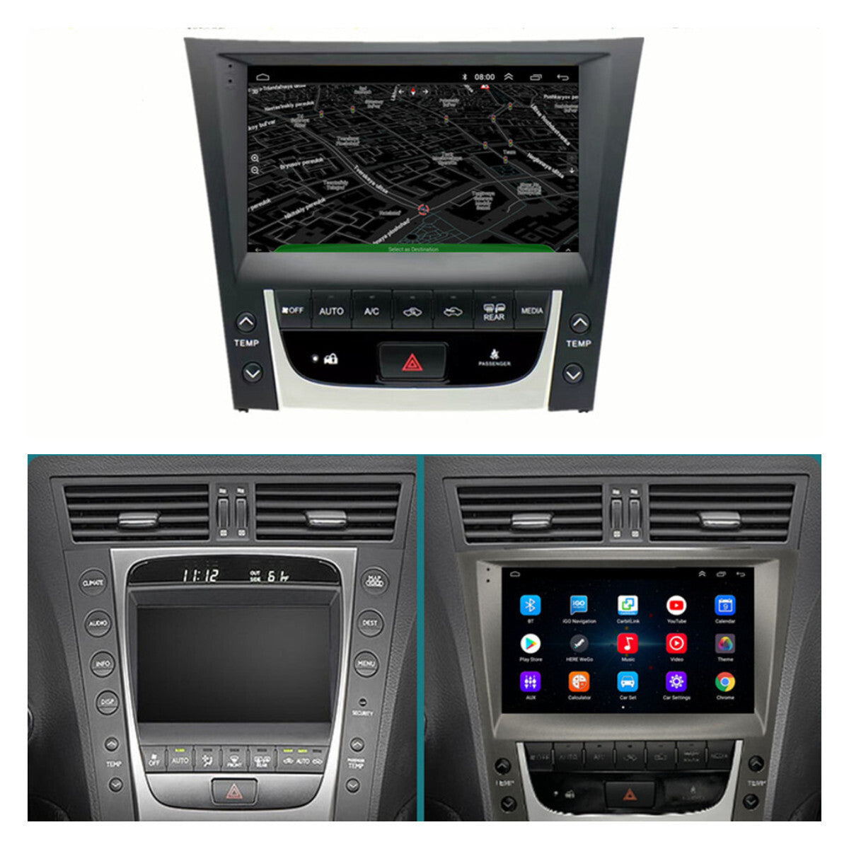 9 Car Stereo Radio GPS Navigation For 05-11 for Lexus GS300 GS350 GS450 GS430 GS460