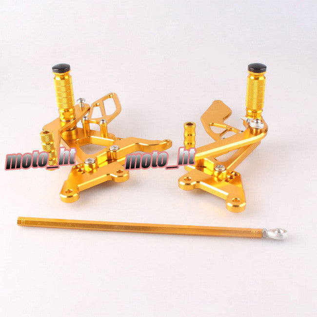 CNC Motorcycle Rearsets Footpegs for Yamaha YZF R6 2003 2004 2005 Black