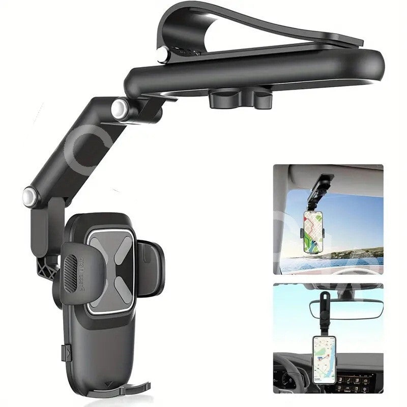 360° Car Phone Sun Visor Holder Mount Skid-Proof For 4-7In Cell Phone GPS