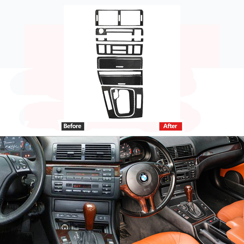 4pcs Carbon Fiber CD Air Conditioner Control Panel Trim For X1 F48 2016-2018 v