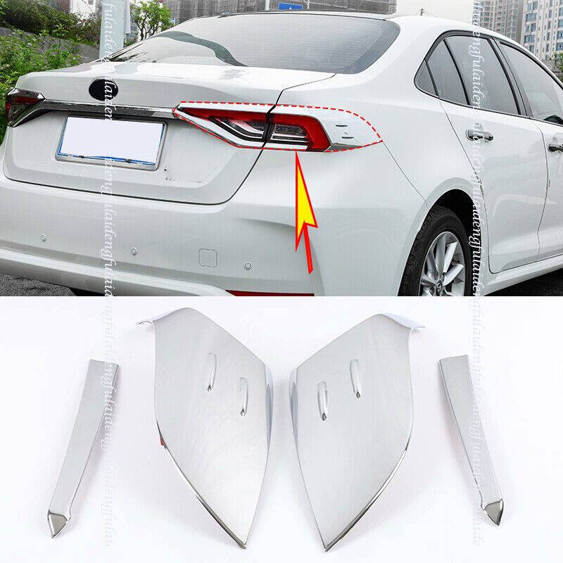 for Toyota for Corolla Sedan EU 2019-2022 ABS Chrome Rear Tail Light Lamp Strip Trim