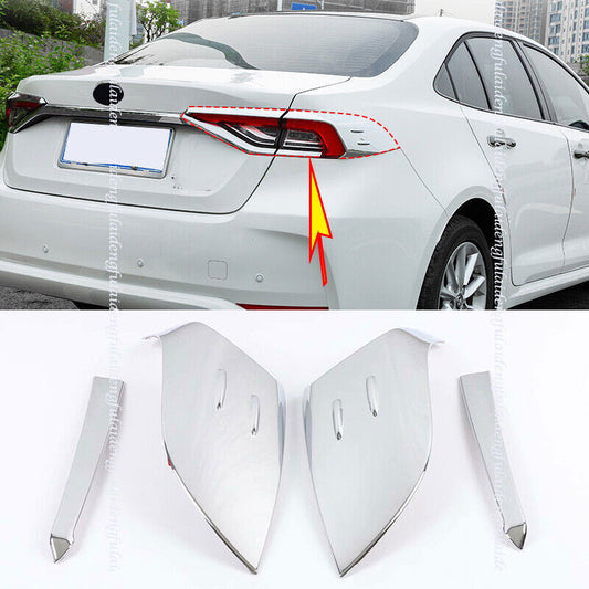 for Toyota for Corolla Sedan EU 2019-2022 ABS Chrome Rear Tail Light Lamp Strip Trim