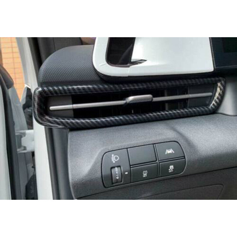 for Hyundai for Elantra 2021-2023 Carbon Center Console Air Outlet Vent Stripe Trim