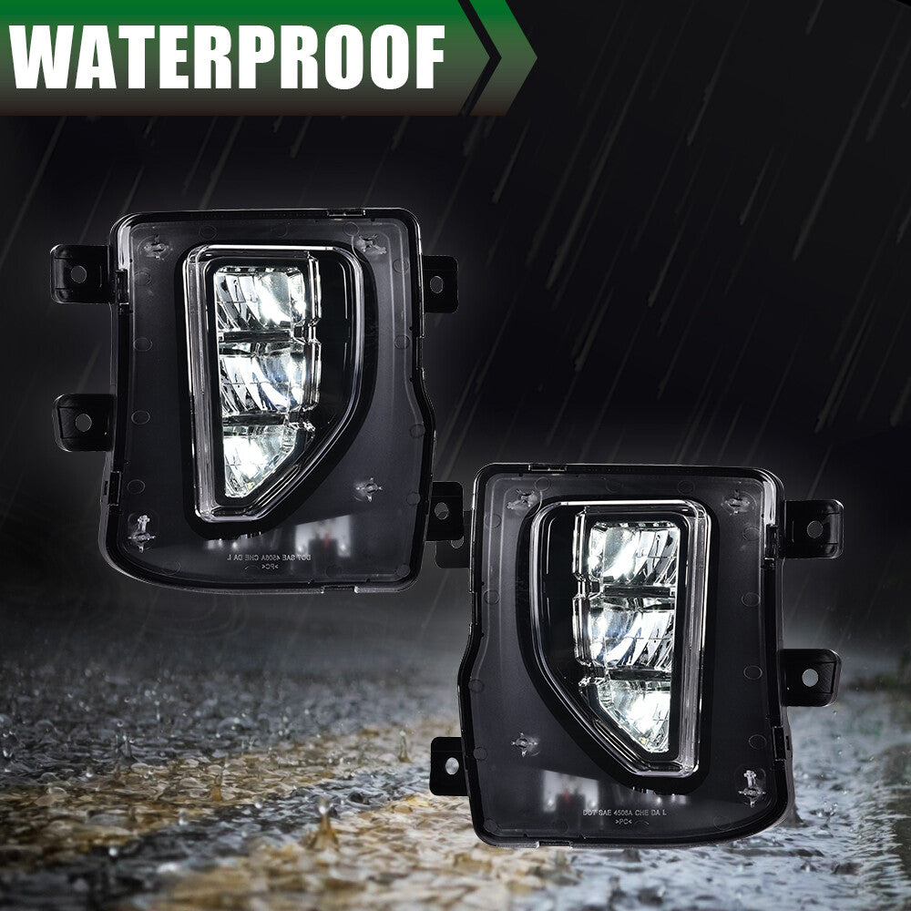 Fits for 2016 - 2018 Silverado 1500 Left and Right Fog Lights Driving Bumper Lights - v