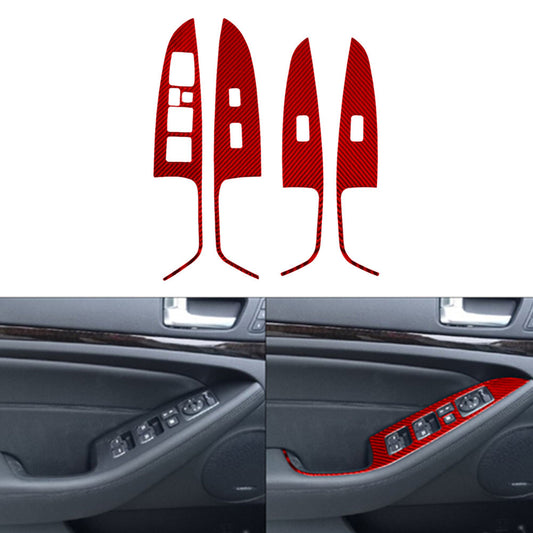 Red Carbon Fiber Passenger Side Dashboard Cover Trim for Acura TSX 2009-2014 v