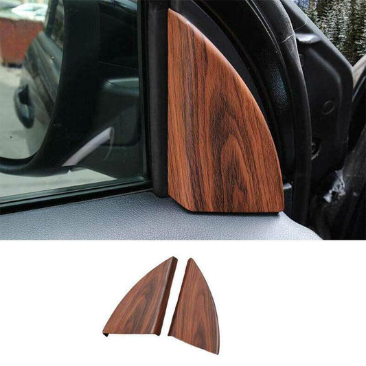 A Pillar Front Triangle Cover Trim for Ford Explorer 2011-2019 Peach Wood Grain