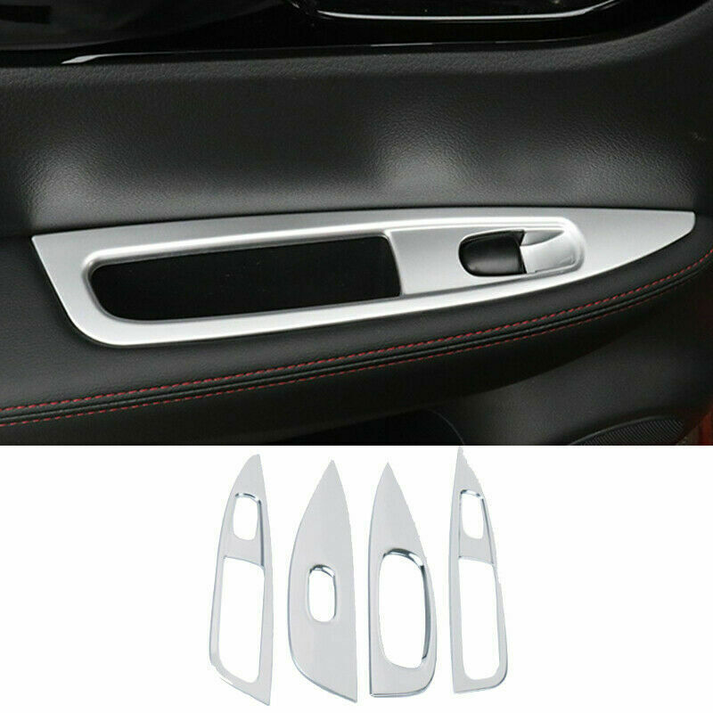 4X for Nissan Rogue Sport 2017-2021 Silver Window Lift Panel Switch Cover Trim