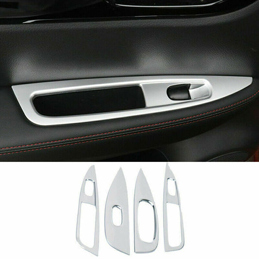 4X for Nissan Rogue Sport 2017-2021 Silver Window Lift Panel Switch Cover Trim