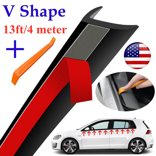 13-foot molded sealing strip for Mazda V-shaped car side window door trim edge - n